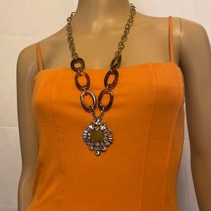 ‼️17' Long Gold Necklace with Stones from KOHLS